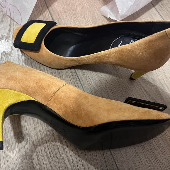 authentic roger vivier 35 belle de nuit Volpe/nero/limon color matching - Picture 8 of 11